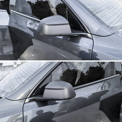 Real Carbon Fiber Style Side Mirror Covers for 2025+ Tesla Model Y Juniper – Custom ABS Mirror Caps with Hydro-Dipped Carbon Fiber Finish, OEM Precision Fit & Easy 3M Installation