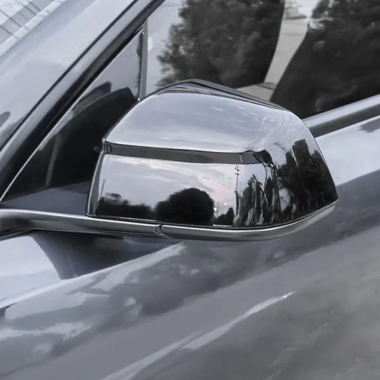 Real Carbon Fiber Style Side Mirror Covers for 2025+ Tesla Model Y Juniper – Custom ABS Mirror Caps with Hydro-Dipped Carbon Fiber Finish, OEM Precision Fit & Easy 3M Installation