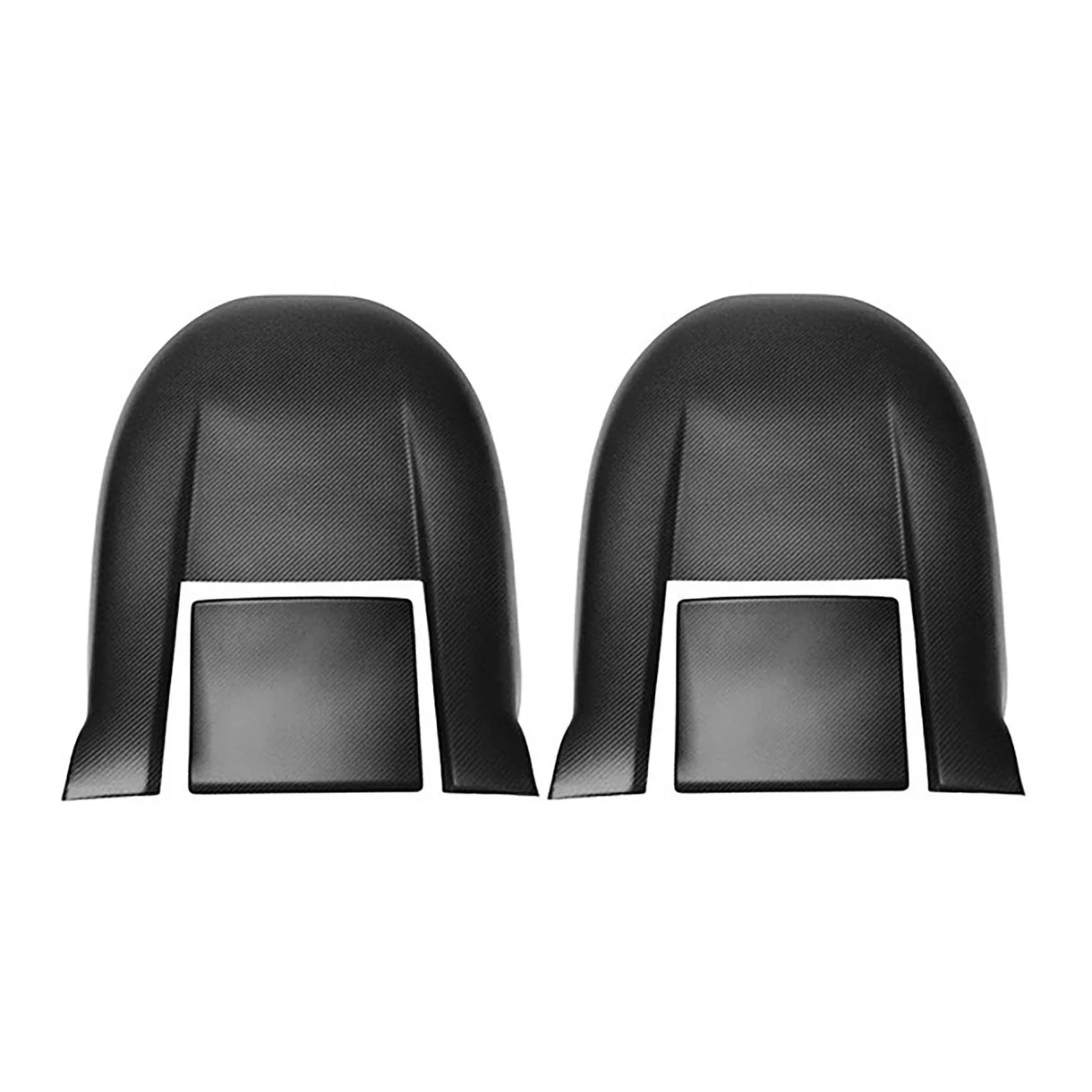 Real Carbon Fiber Seat Back Covers for 2024+ Tesla Model 3 Highland & 2025.03+ Tesla Model Y Juniper Premium – Genuine Dry Carbon Fiber Rear Seat Protector Trim with Pocket Covers