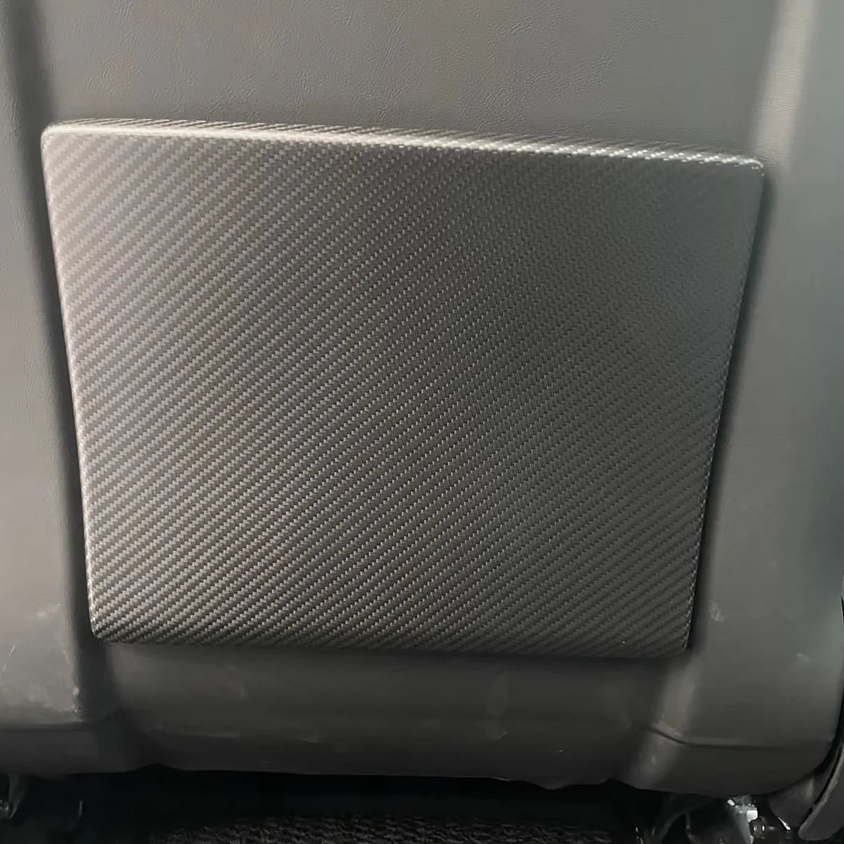 Real Carbon Fiber Seat Back Covers for 2024+ Tesla Model 3 Highland & 2025.03+ Tesla Model Y Juniper Premium – Genuine Dry Carbon Fiber Rear Seat Protector Trim with Pocket Covers