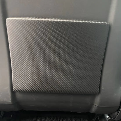 Real Carbon Fiber Seat Back Covers for 2024+ Tesla Model 3 Highland & 2025.03+ Tesla Model Y Juniper Premium – Genuine Dry Carbon Fiber Rear Seat Protector Trim with Pocket Covers