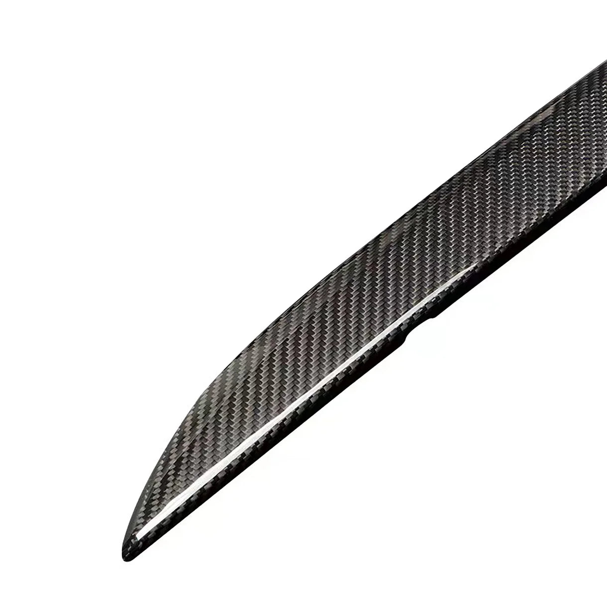 Real Carbon Fiber Tailgate Trunk Lid Trim Cover for Tesla Model X 2021–2026 | Glossy OEM-Style Rear Chrome Delete Exterior Styling Accent | Easy Install 3M Adhesive Overlay