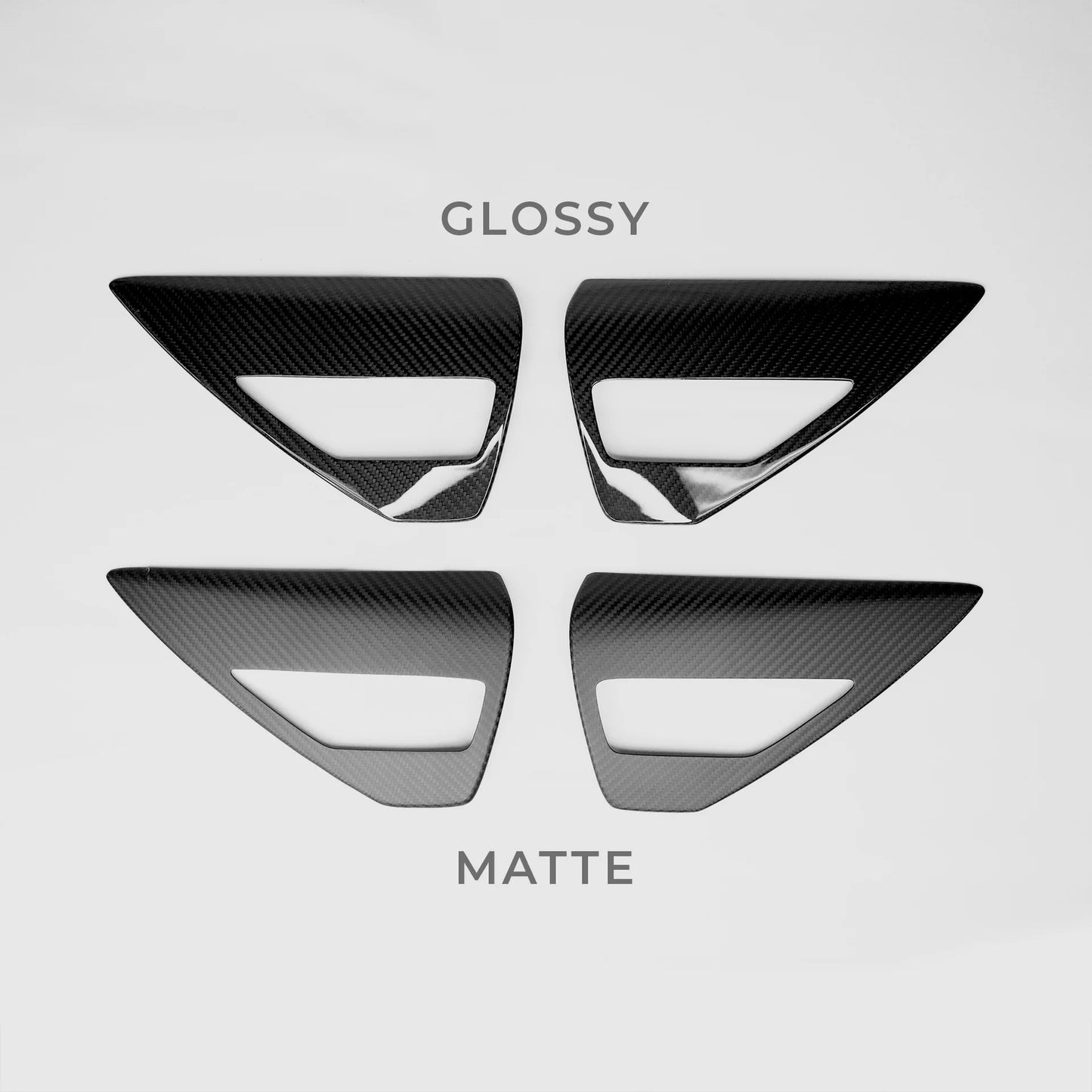 Tesla Model 3 & Model Y Charging Port Overlay (1 Pair) – Real Dry Molded Carbon Fiber, Matte or Glossy Finish, Easy Peel-and-Stick Installation, UV Resistant