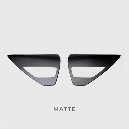 Tesla Model 3 & Model Y Charging Port Overlay (1 Pair) – Real Dry Molded Carbon Fiber, Matte or Glossy Finish, Easy Peel-and-Stick Installation, UV Resistant