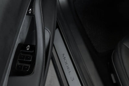 Tesla Model 3 & Model Y Door Control Decals – Silver Icon Stickers for Vehicles Built Before Nov 2020