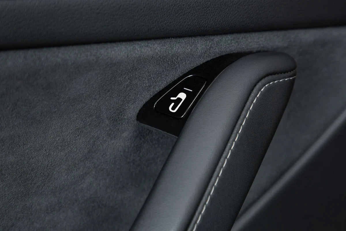Tesla Model 3 & Model Y Door Control Decals – Silver Icon Stickers for Vehicles Built Before Nov 2020