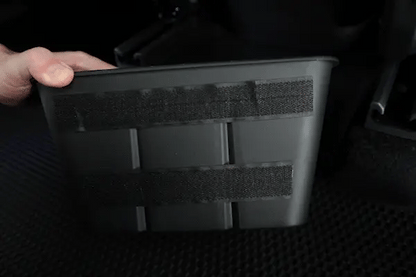 Rear Seat Storage Cubby & Cup Holder Organizer for Tesla Model Y – Center Console Backseat Storage with Trash Bin