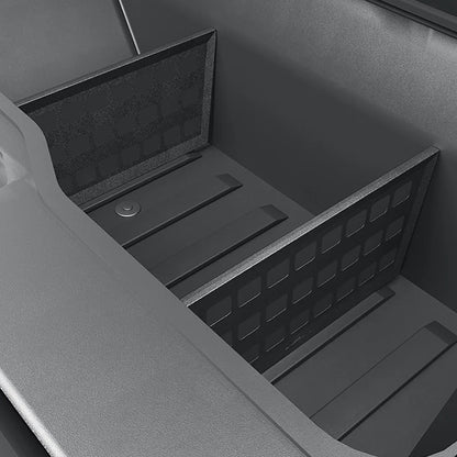Tesla Cybertruck Sub-Bed Gear Locker Dividers (2-Piece Set) – Custom-Fit TPE Sub-Trunk Storage Organizer for 2024+ Cybertruck