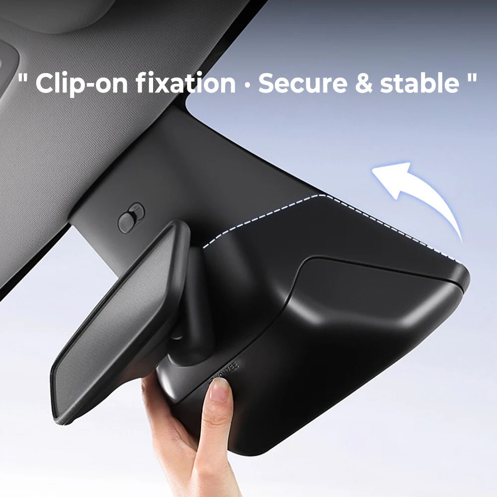 Custom Fit Sunglass Holder Storage Box for Tesla Model Y Juniper (2026+) | Hidden Clip-On Eyewear Organizer, Interior Camera Area Storage Upgrade, Anti-Scratch ABS Cabin Accessory for Model Y Premium / Performance / Standard