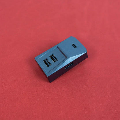 Tesla Model S, Model X, Model 3 & Model Y USB Glovebox Hub – Cybertruck Style 4-in-1 Power & Data Splitter for Sentry Mode, Music & Charging