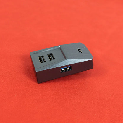 Tesla Model S, Model X, Model 3 & Model Y USB Glovebox Hub – Cybertruck Style 4-in-1 Power & Data Splitter for Sentry Mode, Music & Charging