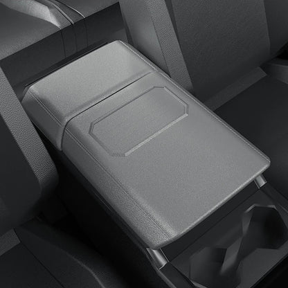 Tesla Cybertruck Armrest Cover & Rear Screen Top Protector Set – Waterproof TPE Center Console Armrest Cushion Cover with Non-Slip Phone Slot & Rear Display Upper Trim Protection for Tesla Cybertruck 2024+