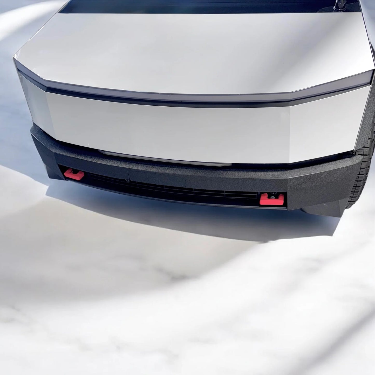 Tesla Cybertruck Front Bumper Textured Vinyl Armor Kit (10-Piece) – Spray-On Bed Liner Style Protective Wrap for Rugged OEM Look