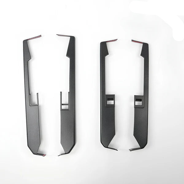 Tesla Cybertruck Front & Rear Door Armrest Overlay Covers – Full Coverage Carbon Fiber Pattern ABS Interior Accessories