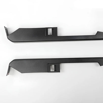 Tesla Cybertruck Front & Rear Door Armrest Overlay Covers – Full Coverage Carbon Fiber Pattern ABS Interior Accessories