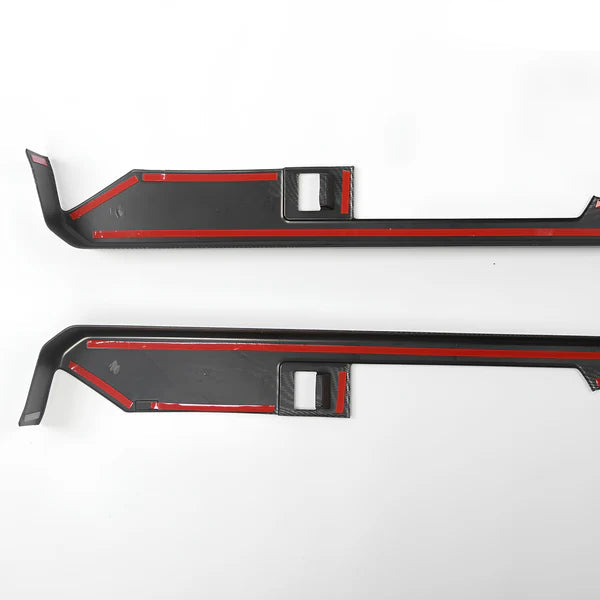 Tesla Cybertruck Front & Rear Door Armrest Overlay Covers – Full Coverage Carbon Fiber Pattern ABS Interior Accessories