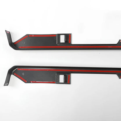 Tesla Cybertruck Front & Rear Door Armrest Overlay Covers – Full Coverage Carbon Fiber Pattern ABS Interior Accessories