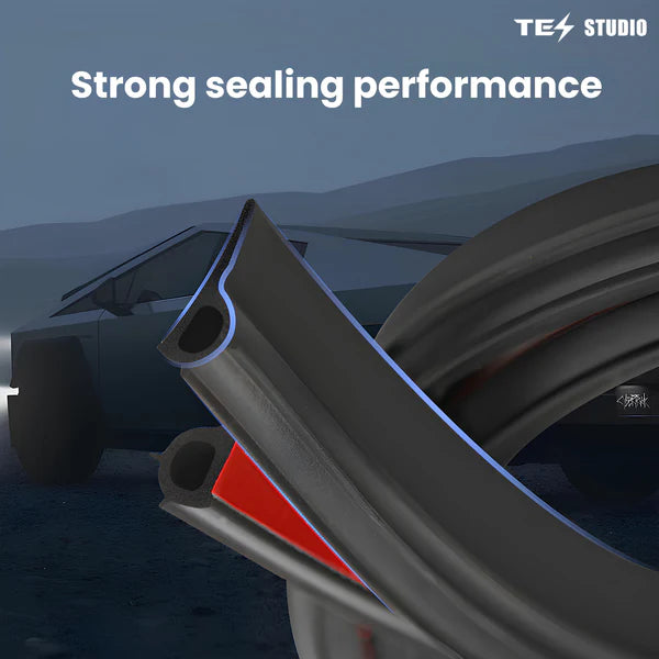 Tesla Cybertruck Car Door Seal Kit – Wind Noise Reduction, Soundproof Rubber Door Weatherstrip, Dust & Water Protection Interior Upgrade