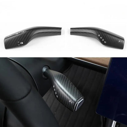 Tesla Model 3/Y Turn Signal Stalk Covers – Real Dry Carbon Fiber Interior Upgrade (2018-2024)