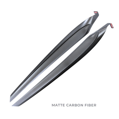 Tesla Model 3 & Model Y Extended Front Door Panel Overlay Covers (Version 2.0) – Real Dry Molded Carbon Fiber Interior Upgrade (30% Increased Coverage)