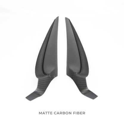 Tesla Model 3 & Model Y Extended Front Door Panel Overlay Covers (Version 2.0) – Real Dry Molded Carbon Fiber Interior Upgrade (30% Increased Coverage)