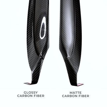 Tesla Model 3 & Model Y Extended Front Door Panel Overlay Covers (Version 2.0) – Real Dry Molded Carbon Fiber Interior Upgrade (30% Increased Coverage)