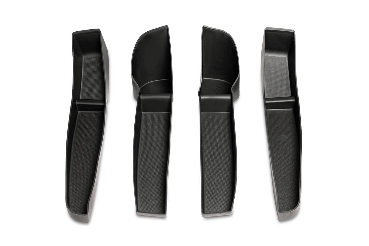 Tesla Model 3 Door Storage Protection Inserts – Front & Rear Pocket Liners, Black Thermoplastic Rubber