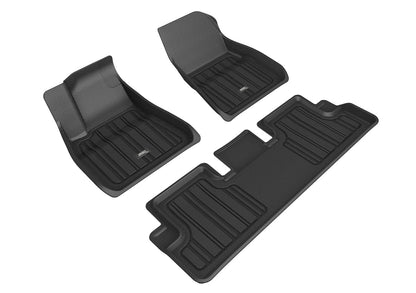 3D MAXpider Elitect Floor Mats for Tesla Model 3 (2020-2022) – All-Weather, Waterproof, Eco-Friendly, Black