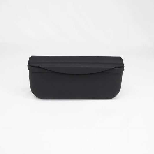 Tesla Model 3 (2017–2025+) & Tesla Model Y (2020–2025+) Sunglasses Storage Box with Velcro Mount & Privacy Lid – Soft Silicone Interior