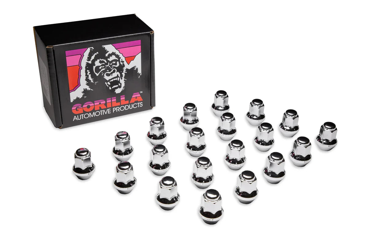 One-Piece Lug Nuts for Tesla Factory Wheels – Chrome or Black, Made in USA (Optional Wheel Locks)