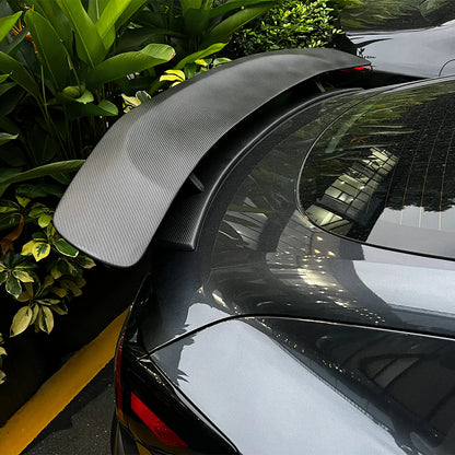 GT Style Real Carbon Fiber Rear Trunk Spoiler Wing for 2017–2026 Tesla Model 3 & 2024+ Model 3 Highland – Aerodynamic GT Ducktail Performance Lip with 3M Adhesive