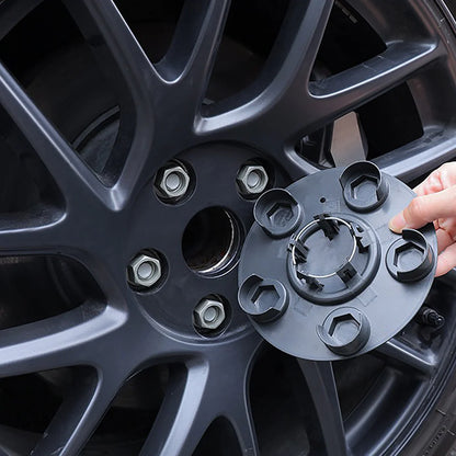 Gen 2 Wheel Center Caps for 2024+ Tesla Model 3 Highland 18-Inch Photon Wheels – OEM-Style ABS Hub Caps Replacement Set (4 PCS)