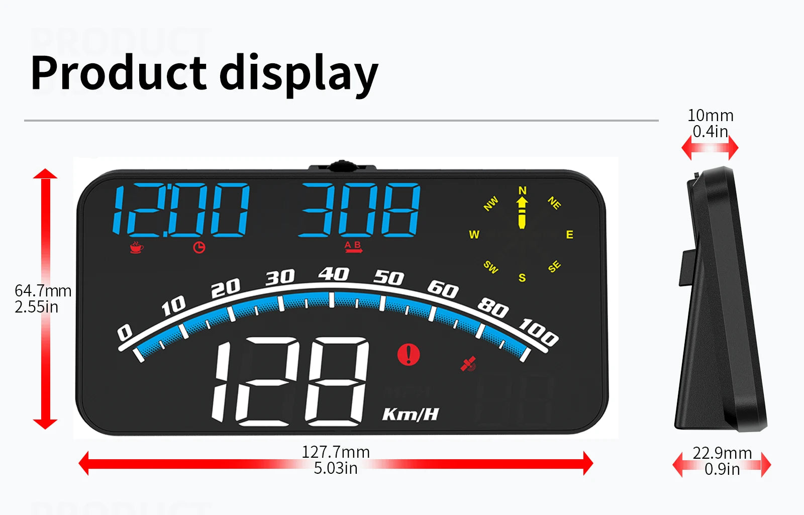 Geyiren G10 HUD, Fatigue alert notifies drivers of prolonged driving.