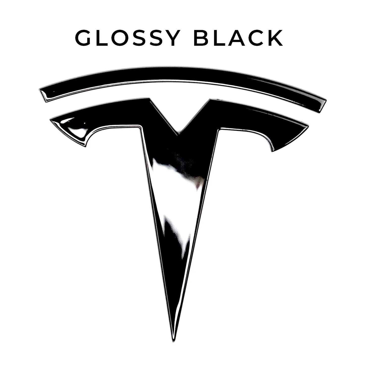 2017–Present Tesla Model 3 & Model Y Replacement Hood “T” Emblem & Rear “TESLA” Trunk Letter Set – Glossy Black or Satin Black | Chrome Delete Badge Upgrade
