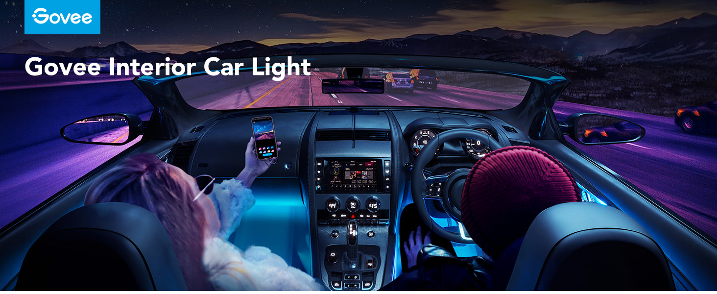 Govee Car LED Light, Govee interior car LED lights provide wireless color-changing mood lighting for home and vehicle decoration purposes.