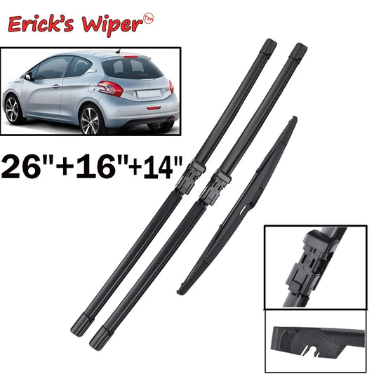 Erick's Wiper 26"+16"+14" Front & Rear Wiper Blades Set For Peugeot 208 (2012 - 2018)