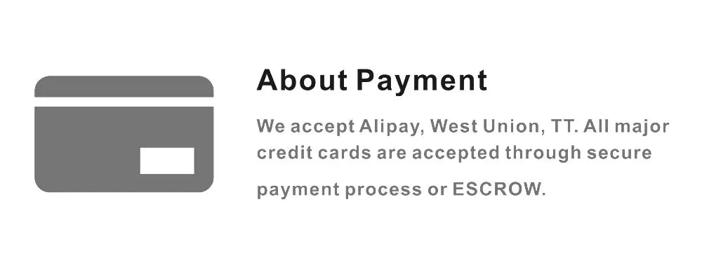 HUD, We accept various payment methods including Alipay, WeChat Pay and major credit cards.