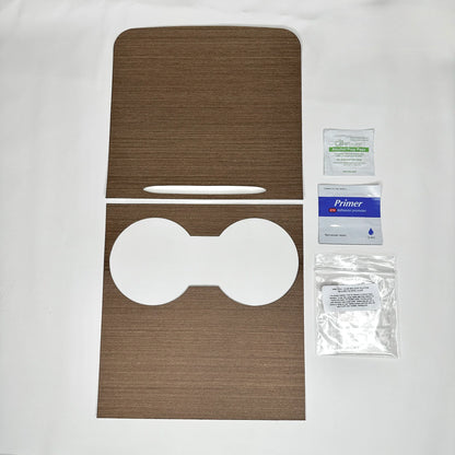 Tesla Model 3 & Model Y Center Console Overlays (Gen 2) – Real Flat Open-Pore Wood Veneer, Version 3 | Fits 2021–2023 Model 3 & 2021–2024 Model Y