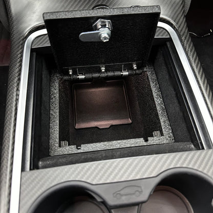 Tesla Model 3 & Model Y Center Console Combination Lock Safe (Gen 2) – Anti-Theft Lockbox for Sliding Drawer Center Console (2020–2024)