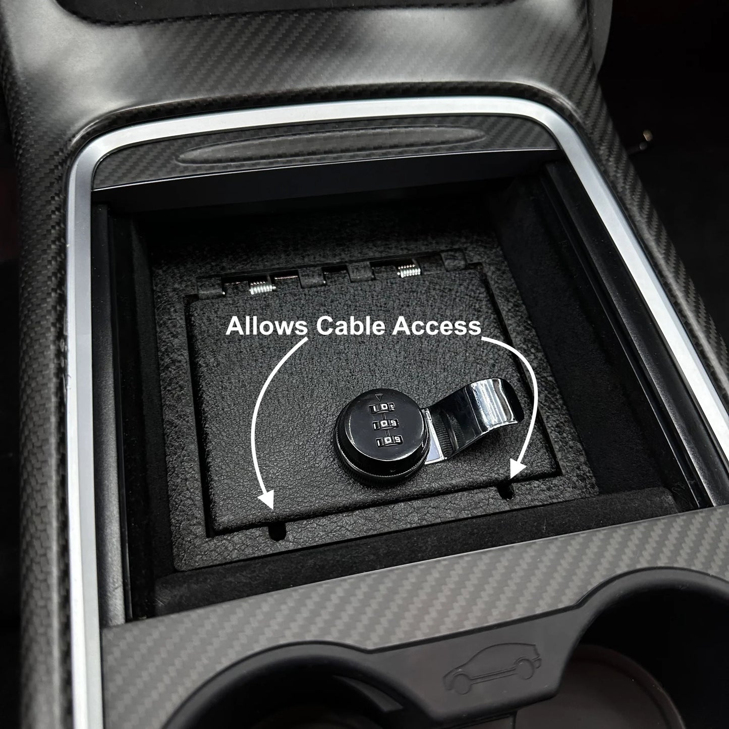 Tesla Model 3 & Model Y Center Console Combination Lock Safe (Gen 2) – Anti-Theft Lockbox for Sliding Drawer Center Console (2020–2024)