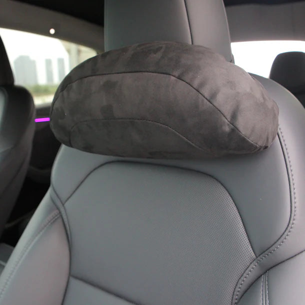 Ergonomic Car Neck & Lumbar Support Pillow Set – White & Black for Tesla Model 3 / Model Y / Highland / Juniper / Model S / Model X / Cybertruck