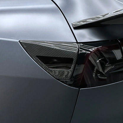 Tesla Model 3 & Model Y Charging Port Overlay (1 Pair) – Real Dry Molded Carbon Fiber, Matte or Glossy Finish, Easy Peel-and-Stick Installation, UV Resistant