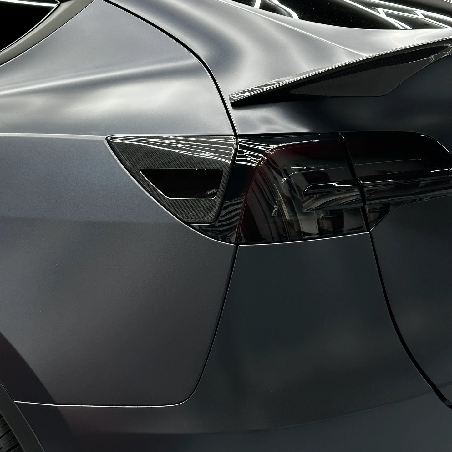 Tesla Model 3 & Model Y Charging Port Overlay (1 Pair) – Real Dry Molded Carbon Fiber, Matte or Glossy Finish, Easy Peel-and-Stick Installation, UV Resistant