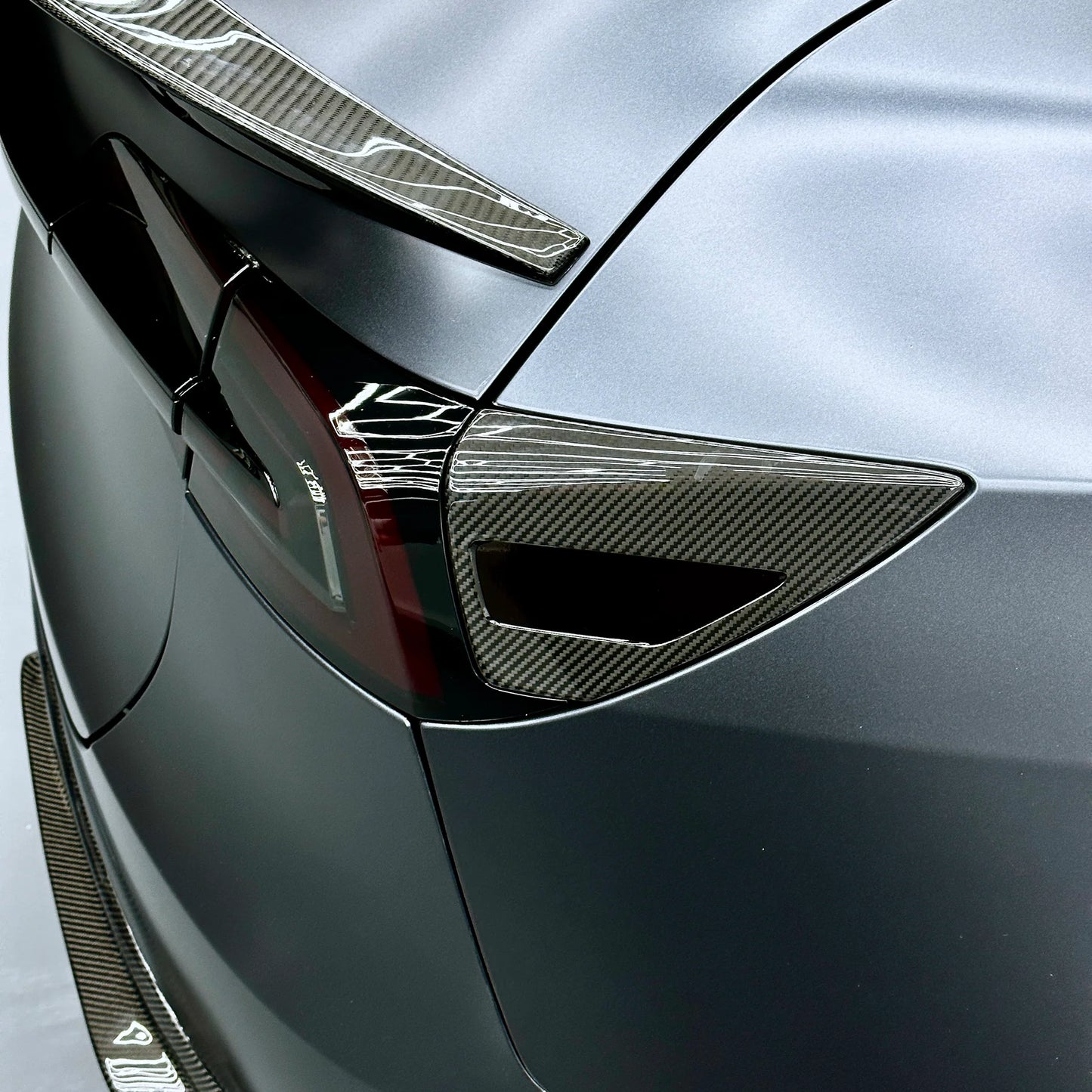 Tesla Model 3 & Model Y Charging Port Overlay (1 Pair) – Real Dry Molded Carbon Fiber, Matte or Glossy Finish, Easy Peel-and-Stick Installation, UV Resistant