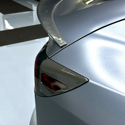 Tesla Model 3 & Model Y Charging Port Overlay (1 Pair) – Real Dry Molded Carbon Fiber, Matte or Glossy Finish, Easy Peel-and-Stick Installation, UV Resistant