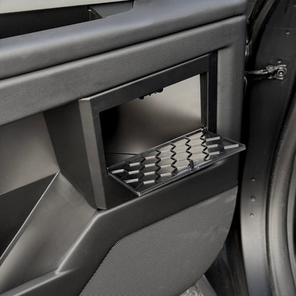 Tesla Cybertruck Vault Storage Box Organizers (1 Pair) – Custom-Fit ABS Storage Compartments with One-Click Open Door & Silicone Rubber Padding