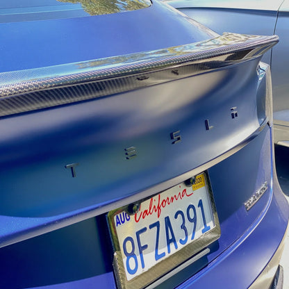 2017–Present Tesla Model 3 & Model Y Replacement Hood “T” Emblem & Rear “TESLA” Trunk Letter Set – Glossy Black or Satin Black | Chrome Delete Badge Upgrade