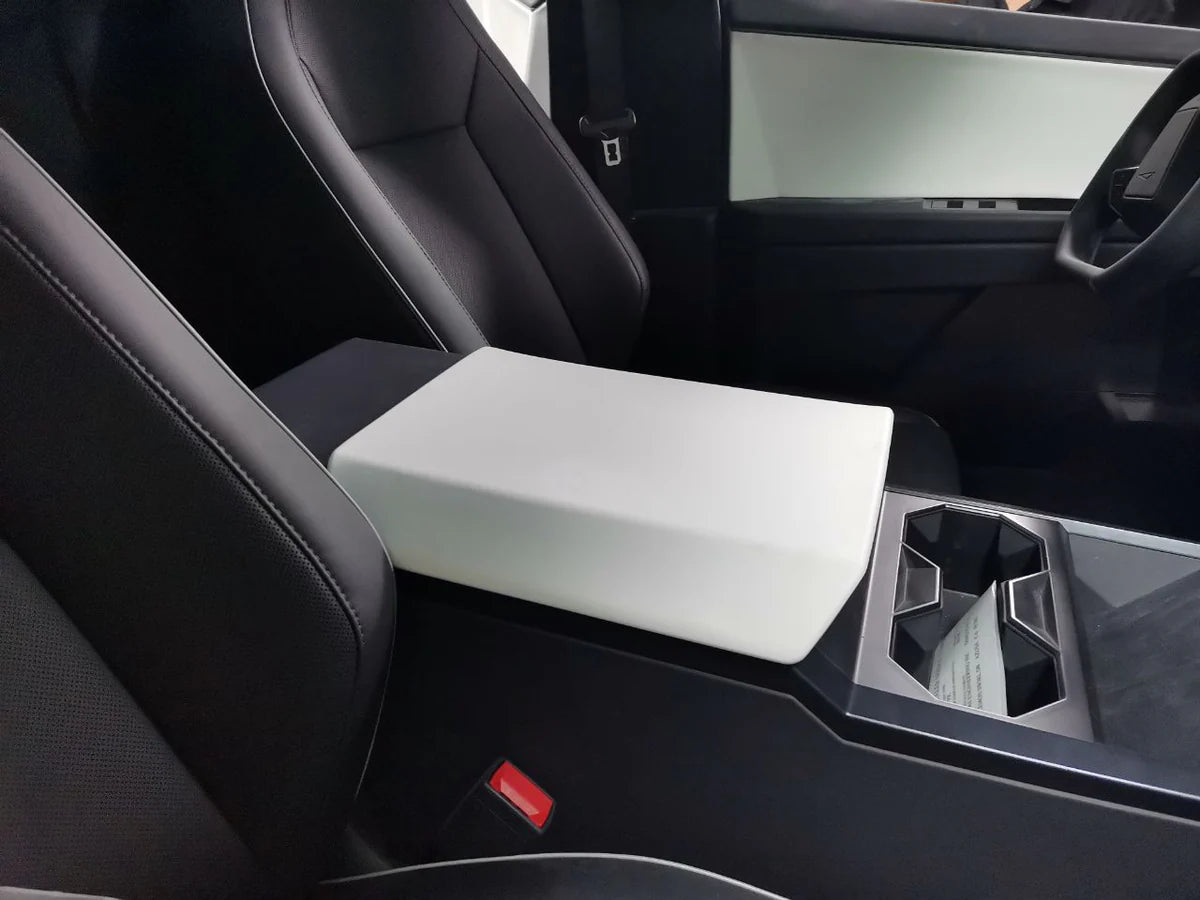 Tesla Cybertruck Armrest Cover – Premium TPE Center Console Protection, Black & White