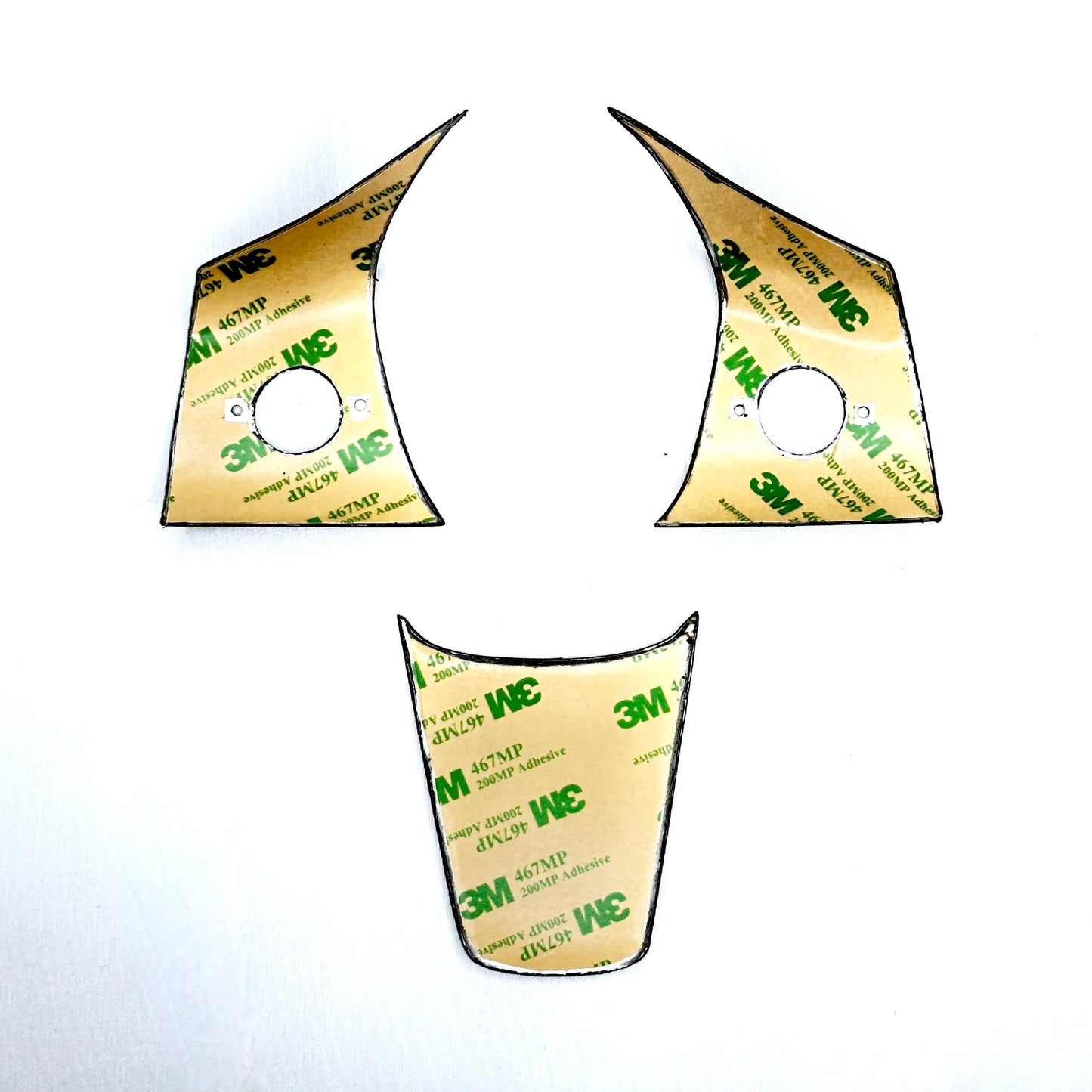 2017–2023 Tesla Model 3 Steering Wheel Button Overlay & 2020–2024 Tesla Model Y Steering Wheel Button Overlay (3-Piece) – Real Open-Pore Wood Veneer Trim Cover