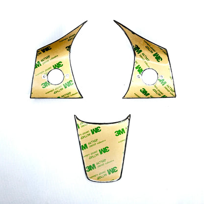 2017–2023 Tesla Model 3 Steering Wheel Button Overlay & 2020–2024 Tesla Model Y Steering Wheel Button Overlay (3-Piece) – Real Open-Pore Wood Veneer Trim Cover